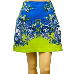 EP Pro Activewear Skirt Skort Golf Tennis  Paisley Print Side/Zip Pockets 2 NWOT
